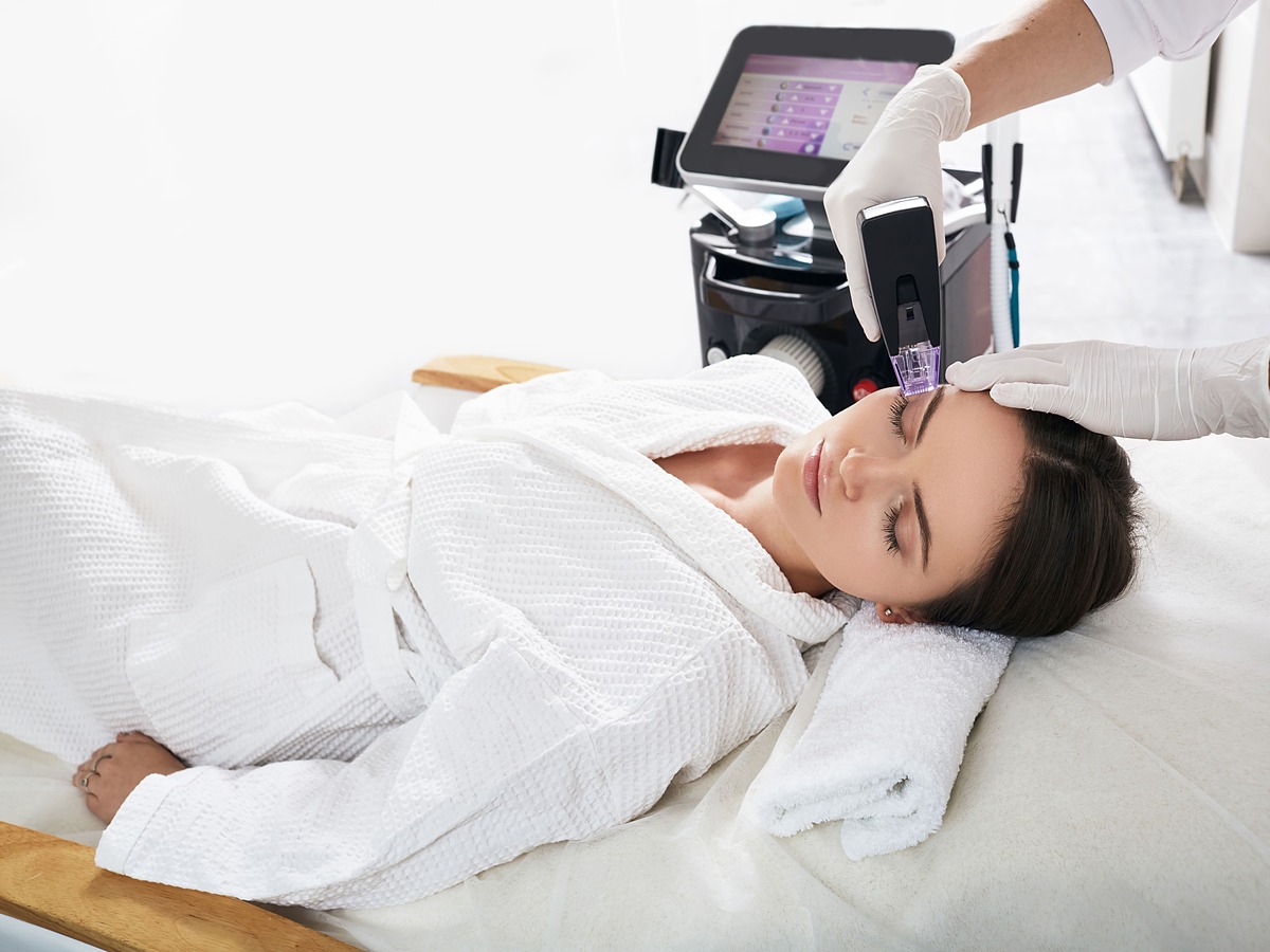 Morpheus8 - Anti aging cosmetology and beauty treatment product, woman using laser device for skin resurfacing as rejuvenation procedure and skincare routine | Coral Springs Med Spa in Coral Springs, FL