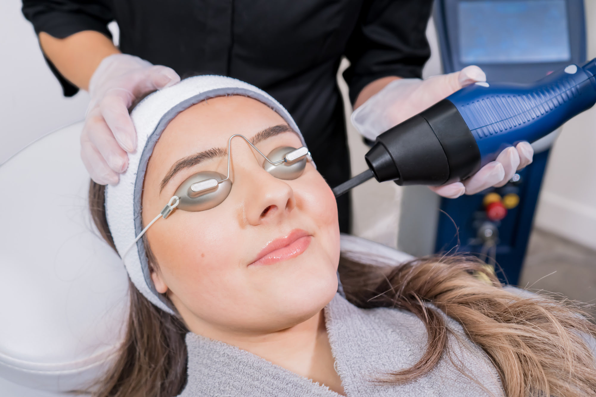 Anti aging cosmetology and beauty treatment product, woman using laser device for skin resurfacing as rejuvenation procedure and skincare routine | Coral Springs Med Spa in Coral Springs, FL