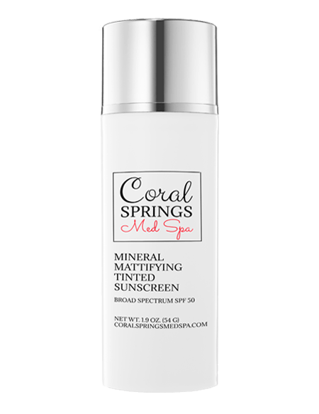 Mineral Mattifying tinted sunscreen | Coral Spring Med Spa | Coral Springs, FL